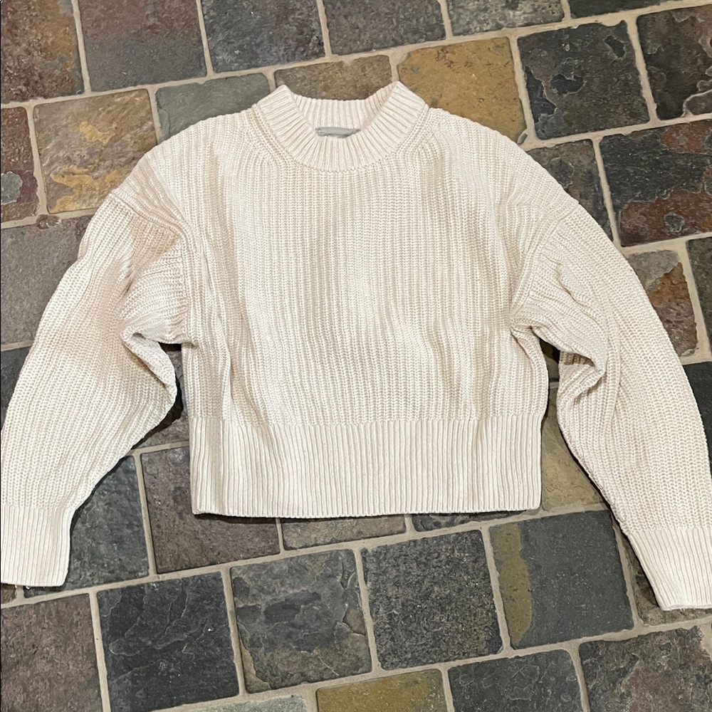 Everlane Cream Crew Neck Sweater